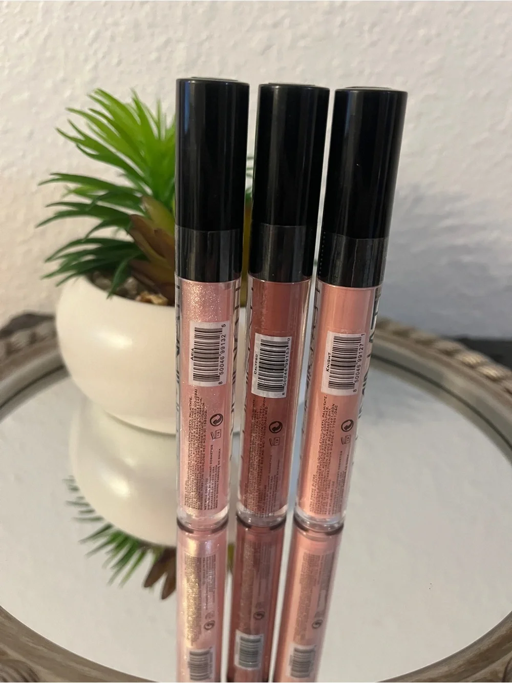 Luminatti Trio Lip Gloss Set — Shimmering Pink & Rose